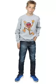 Классический свитшот с изображением животных The Muppets, серый