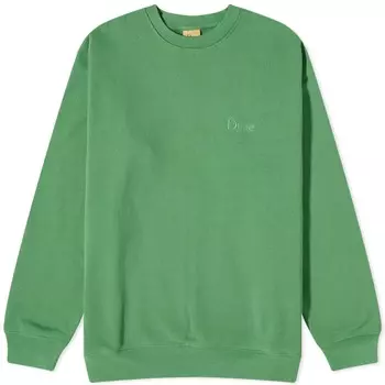 Классический свитшот с круглым вырезом и маленьким логотипом Dime, зеленый