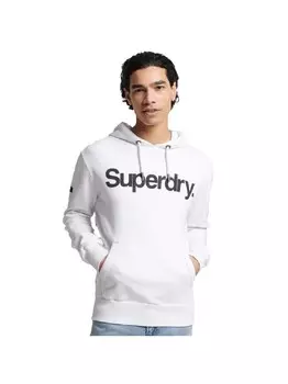 Классический свитшот с логотипом Superdry, белый