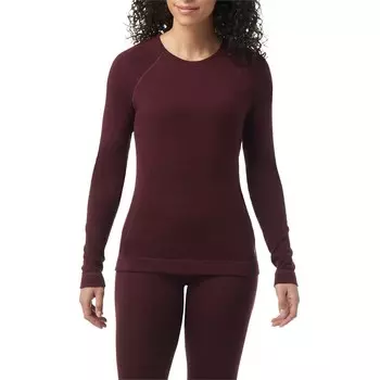 Классический термобелье женское из шерсти мериноса с круглым вырезом Smartwool, бордовый