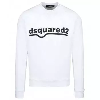 Классический толстовка реглан с логотипом Dsquared2, белый