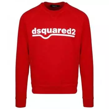 Классический толстовка реглан с логотипом Dsquared2, красный