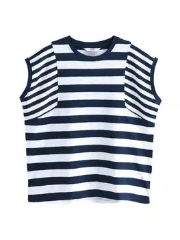 Классический топ Next Shirt, цвет marine blue/white