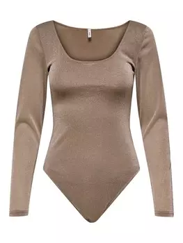 Классический топ ONLY Shirt Bodysuit ONLAMERA, светло-коричневый