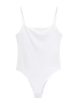 Классический топ Pull&Bear Shirt Bodysuit, белый