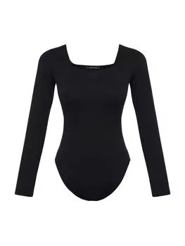 Классический топ Trendyol Shirt Bodysuit, черный