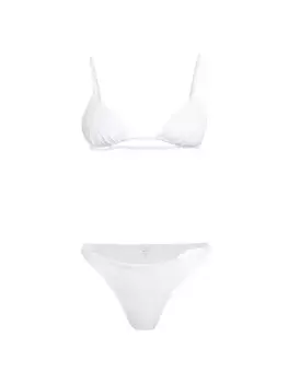 Классический треугольный бикини Wardrobe.Nyc, белый