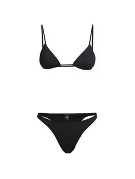 Классический треугольный бикини Wardrobe.Nyc, черный