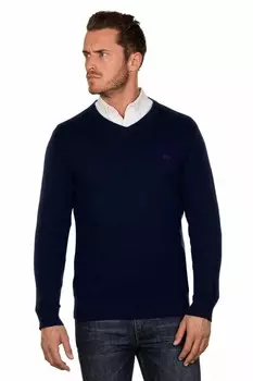 Классический трикотаж с V-образным вырезом Raging Bull, синий