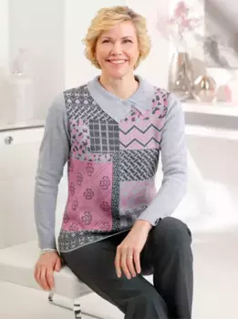 Классический вязаный свитер "Пуловер" Classic, розовый