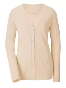 Классический вязаный свитер "Твинсет" Classic, бежевый