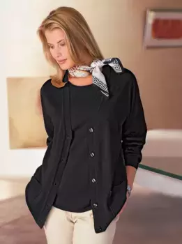 Классический вязаный свитер "Твинсет" Classic, черный