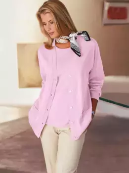 Классический вязаный свитер "Твинсет" Classic, цвет Ros