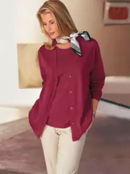 Классический вязаный свитер "Твинсет" Classic, красный