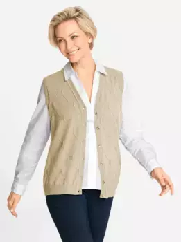 Классический вязаный жилет Classic, цвет Sand