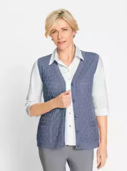 Классический вязаный жилет Classic, синий