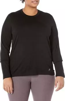 Классический всесезонный базовый слой из мериноса больших размеров с длинным рукавом Smartwool, черный