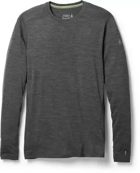 Классический всесезонный базовый топ из шерсти мериноса с длинными рукавами — мужской Smartwool, серый