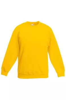 Классический втачной свитшот 80/20 Fruit of the Loom, желтый