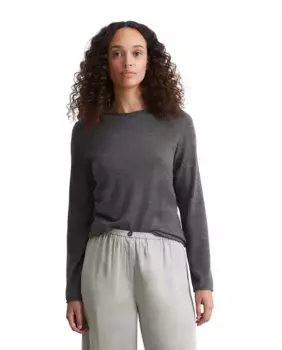 Классический женский свитер из тонкой шерсти мериноса MARC O'POLO, темно-серый