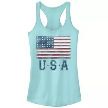 Классический женский топ с эффектом поношенности и принтом флага США Unbranded, цвет cancun