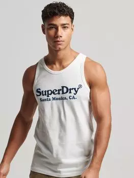 Классический жилет Vintage Venue Superdry, от белого
