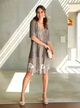 Классическое базовое платье из джерси "Jersey Dress" Classic Basics, коричневый