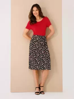 Классическое базовое платье из джерси "Jersey Dress" Classic Basics, цвет Rot-Bedruckt