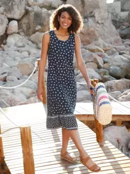 Классическое базовое трикотажное платье "Платье" Classic Basics, синий