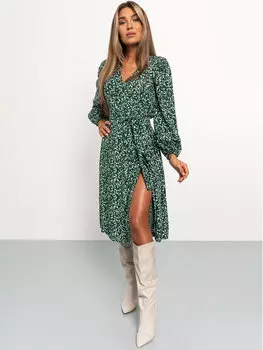 Классическое дневное платье fit Selfieroom, зеленый