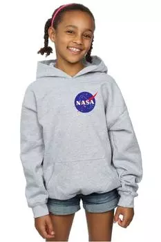 Классическое худи с логотипом Insignia на груди NASA, серый