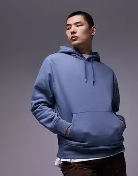 Классическое худи синего цвета Topman