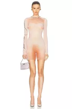 Классическое короткое платье Jean Paul Gaultier, цвет Pale Pink & Dusty Pink