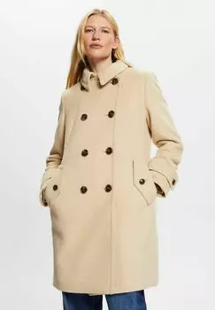 Классическое пальто Esprit, песочный