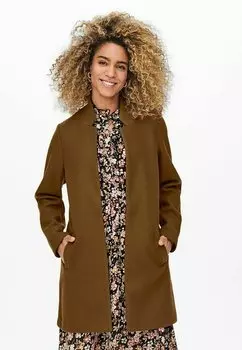 Классическое пальто HIGH NECK ONLY, коричневый