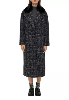 Классическое пальто MIT ABNEHMBAREM TEDDYPLSCH QS, черный