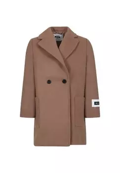 Классическое пальто MSGM, бежевое