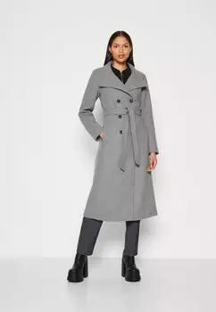Классическое пальто ONLMEDINA LONG BELTED COAT ONLY, пятнистый серый