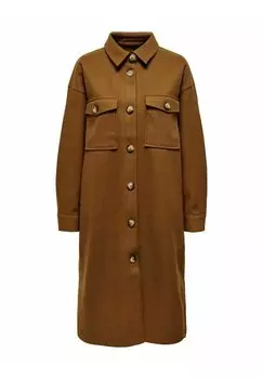 Классическое пальто ONLY SHACKET, цвет rubber