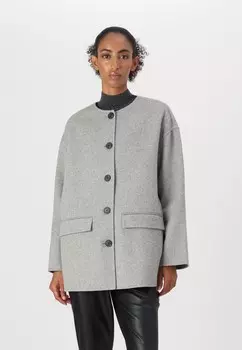 Классическое пальто SLFPAM HANDMADE SCARF JACKET Selected Femme, цвет Mottled Light Grey