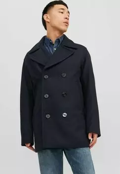 Классическое пальто темно-синего цвета. Jack & Jones,