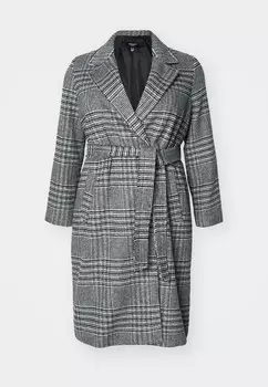 Классическое пальто VMCLUCK LONG CHECKED COAT Vero Moda Curve, светло-коричневый