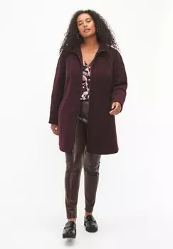 Классическое пальто Zizzi MIT REISSVERSCHLUSS, цвет tawny port mel