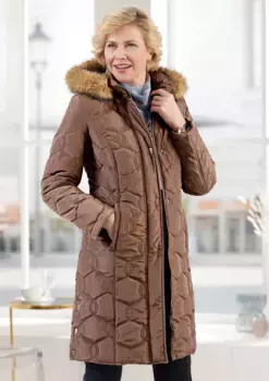 Классическое стеганое пальто Classic, шоколадный