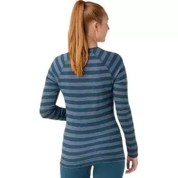 Классическое теплое базовое пальто из мериноса с узором женское Smartwool, цвет Ultra Violet Stripe