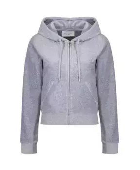 Классическое велюровое худи Robertson Juicy Couture, серый