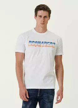 Классная белая футболка Dsquared2