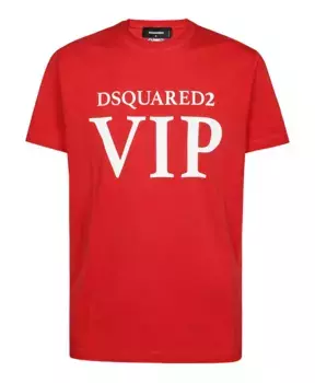 Классная футболка Dsquared2, красный
