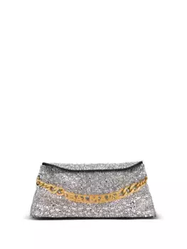 Клатч 1945 со стразами BALMAIN, черный