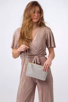 Клатч 'Addison' из кожи наппа Pure Luxuries London, металлик